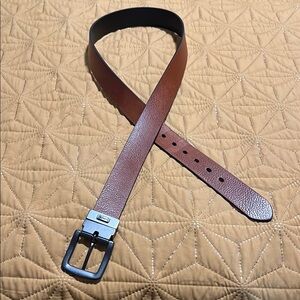 Men's Brown - Black leather belt